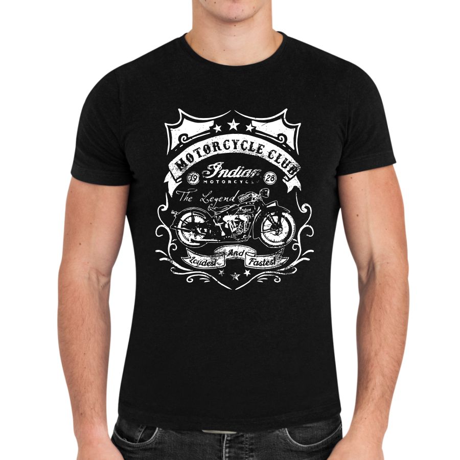 Arte para estampar em camisa - Formato PDF "Motorcycle Club"