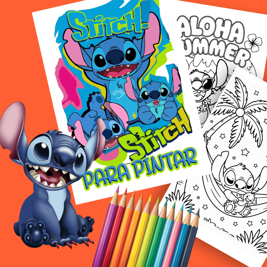 Revista Digital Stitch para Colorir