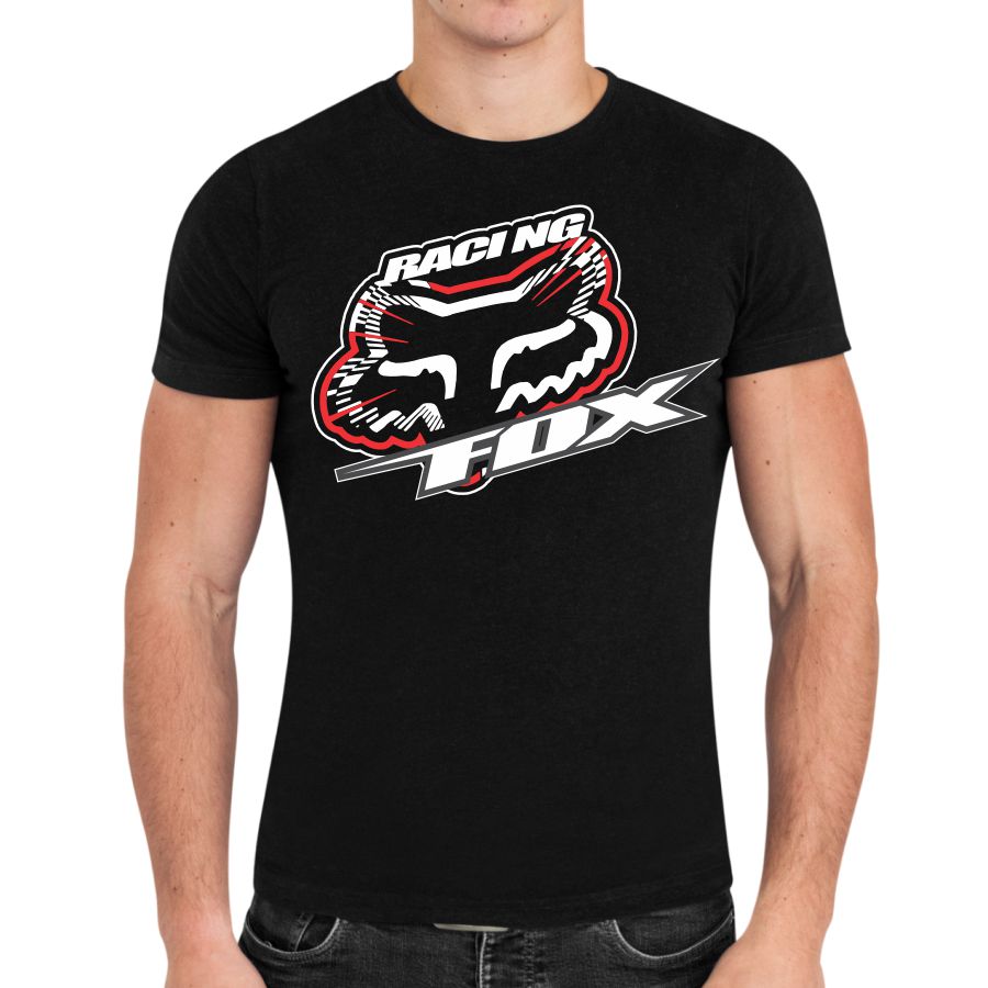 Arte para estampar em camisa - Formato PDF "Racing Fox"