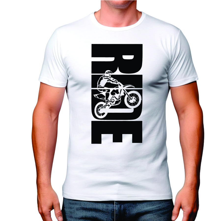Arte para estampar em camisa - Formato PDF "RIDE"